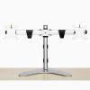 ELUKHT Dual Monitor Stand, Monitor Free-Standing Desk Stand for 2 Screens Up to 30 Inch, 8kg/17.6 Lbs Weight Capacity Per Arm view 1