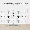 ELUKHT Dual Monitor Stand, Monitor Free-Standing Desk Stand for 2 Screens Up to 30 Inch, 8kg/17.6 Lbs Weight Capacity Per Arm view 4