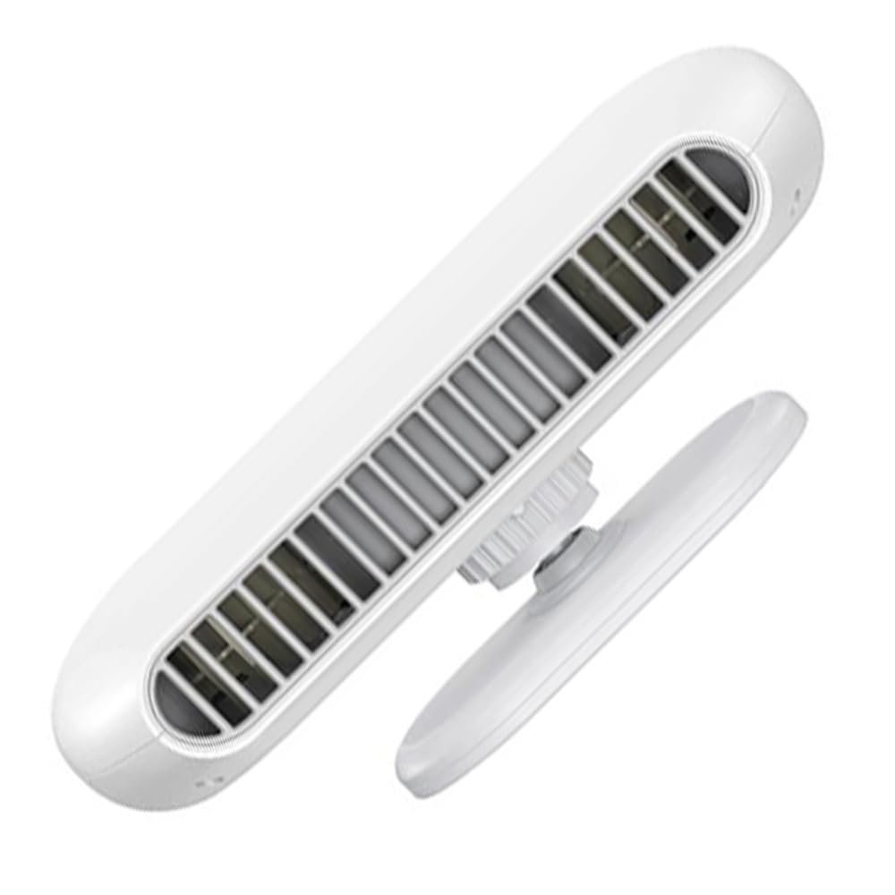 Riloer Mini Fan Small Quiet 1 Set Without Diffuser Tablets, Personal Small Car USB Fan Fit for Car Cooling Home Office Car Summer Travel Gifts, Four Speed Adjustment Twin Turbo Rechargeable White