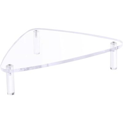 Elitix Corner Monitor Stand Clear Desk Computer Desktop Organizer Stand, Universal Monitor Lifting Riser 9cm Height, Reduced Neck Strain Computer Stand for Display Flat Screen