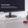 Elitix Corner Monitor Stand Clear Desk Computer Desktop Organizer Stand, Universal Monitor Lifting Riser 9cm Height, Reduced Neck Strain Computer Stand for Display Flat Screen view 3