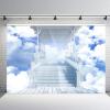 QICAIYUN Blue Sky White Cloud Backdrop Nature Scenery Abstract Art Wedding Party Background Sky Palace Abstract Art Background Studio Photo Props YUNBCL200 view 3