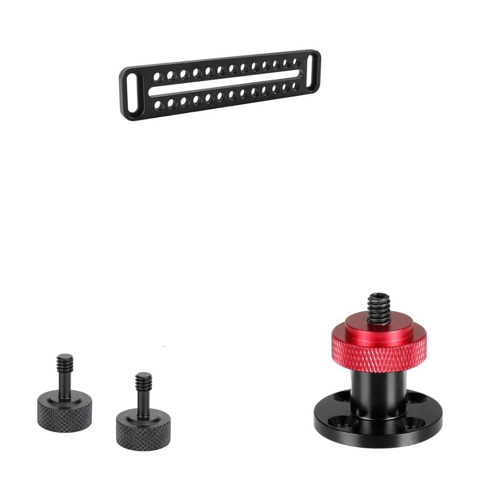 CAMVATE Long Cheese Plate + 1/4"-20 Male Thread Screw Mount + 1/4"-20 Thread Thumb Screw