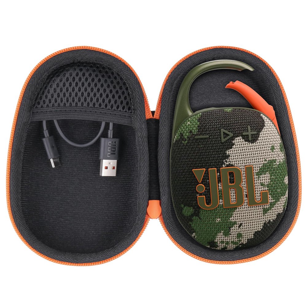 co2CREA Hard Carrying Case for JBL Clip 5 Portable Mini Speaker, Camo