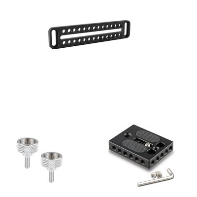 CAMVATE Long Cheese Plate + Camera Baseplate with 1/4" & 3/8" Thread Hole + M4 Thumb Screw
