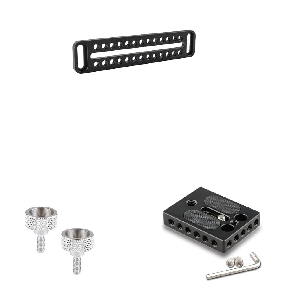 CAMVATE Long Cheese Plate + Camera Baseplate with 1/4" & 3/8" Thread Hole + M4 Thumb Screw