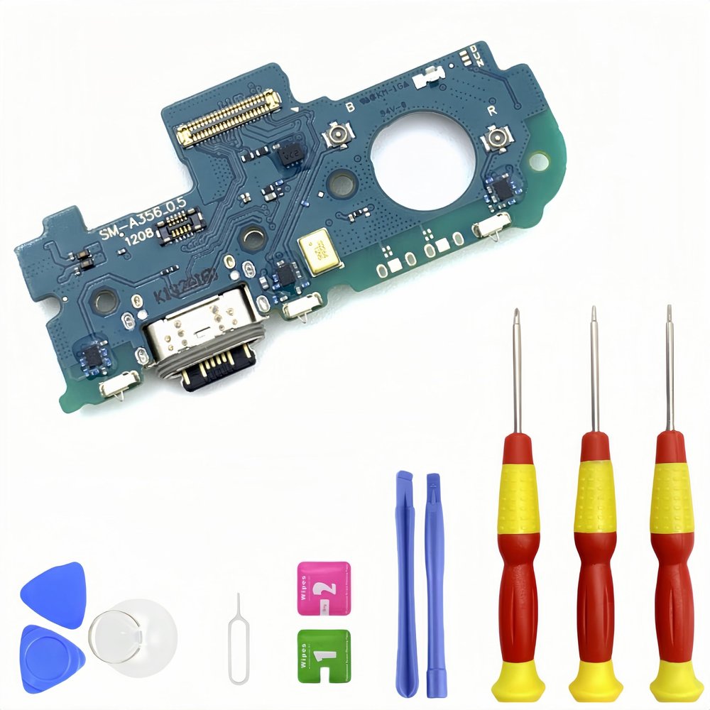 Galaxy A35 5G USB Charging Port Flex Cable Replacement for Samsung Galaxy A35 5G Charger Port Flex Cable Repair Part with Tools SM-A356E/DS