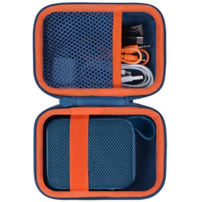 Lebakort Hard Case Compatible with JBL GO 4 GO 3 Portable Speaker (Blue Case)