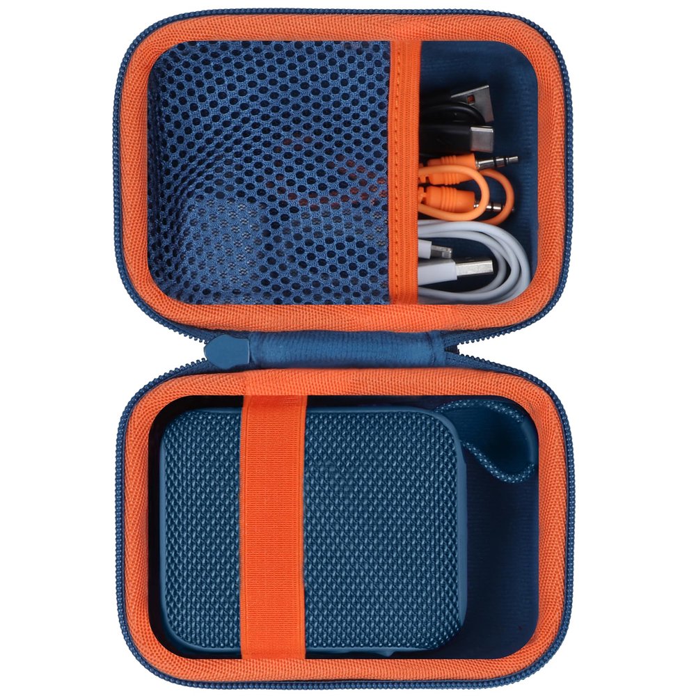 Lebakort Hard Case Compatible with JBL GO 4 GO 3 Portable Speaker (Blue Case)