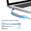 GELRHONR 90 Degree Micro HDTV to HDTV Cable, 48Gbps Ultra High Speed Support 8K@60Hz, 4K@120Hz,for GoPro, Digital Cameras (1M Left Angle Micro) view 2