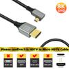 GELRHONR 90 Degree Micro HDTV to HDTV Cable, 48Gbps Ultra High Speed Support 8K@60Hz, 4K@120Hz,for GoPro, Digital Cameras (1M Left Angle Micro) view 3