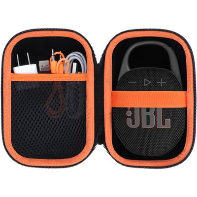 Lebakort Hard Case Compatible with JBL Clip 5 Clip 4 Portable Speaker (Black Case)