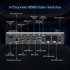 Yinker 5.5 Inch LCD Screen Video Mixer Switcher 4-Channel HDMI Live Stream Switcher, Support PST PGM, 1080P 60FPS USB Recording, USB 3.0 Streaming, PTZ Control view 2