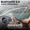 Bluetooth Marine Gauge Stereo System: Waterproof Boat AM FM Radio Receiver - 3 Inch LCD Display Digital Multimedia MP5 Player USB AUX Subwoofer 200 Watts Output view 3
