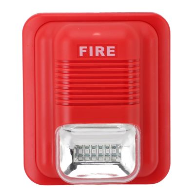 RiToEasysports Fire Alarm Sound Light 12V 24V LED Siren Easy Installation Fire Security Horn 134  115mm Red