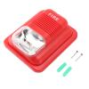 RiToEasysports Fire Alarm Sound Light 12V 24V LED Siren Easy Installation Fire Security Horn 134  115mm Red view 2