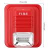 RiToEasysports Fire Alarm Sound Light 12V 24V LED Siren Easy Installation Fire Security Horn 134  115mm Red view 3