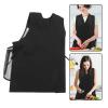 LIFKOME Sleeveless Apron V Neck Mesh Back Apron with Pockets Working for Hairdresser Salon Kitchen Restaurant view 2