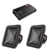 MTX S6512-44 S65-Series Square 12" 500W RMS Dual 4-Ohm Subwoofer (2) JH10001 Jackhammer Series 1100W x 1 @ 1-Ohm Class D Mono Block Amplifier view 1
