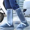 Eljeczt Rain Shoe Covers Waterproof Rain Shoe Covers Waterproof Silicone Shoe Covers with Zipper Non-Slip PVC Rainproof Boot Covers for Men and Women,XL,White, X-Large view 1