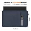 18 inch Portable Monitor Sleeve, Padded Shockproof Protective Carrying Case Bag with Accessory Pocket, Water-Resistant Monitor Display Bag for 18.5 inch Portable Monitors -Navy Blue view 2