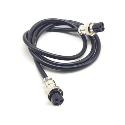19.69 ft GX20 3 Pin Double Female Head Aviation Cordset, GX20 3Pins Female to Female Connector Electrical Cable Panel Mount Circular Metal Aviation Adapter Cordset for Ships 15AWG (6meter)