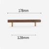 EFARMA Wood Pull Handles,Wooden Drawer Handle,2 pcs Pulls Knobs Drawer Cabinet Handle T Bar Handles Door Handles for Cupboard Walnut (Hole Distance:224mm) (Size : Ho (Size : Hole Distance:128mm) view 2