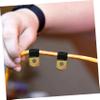 DirectNine Basics 50pcs Stainless Steel Cable Clamp Metal Wire Management Tie Set for Cord Clips view 2