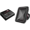 MTX JH5001 Jackhammer Series 500W x 1 @ 1-Ohm Class D Mono Block Amplifier, and MTX S6512-44 S65-Series Square 12" 500W RMS Dual 4-Ohm Subwoofer view 1