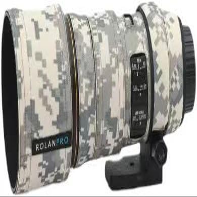 Rolanpro Camouflage Lens Cover for Nikon AF-S 300mm F4E PF ED VR Rain Cover Lens Protective Sleeve Case-#UCP Grey camo Waterproof(with Lens Collar Case)