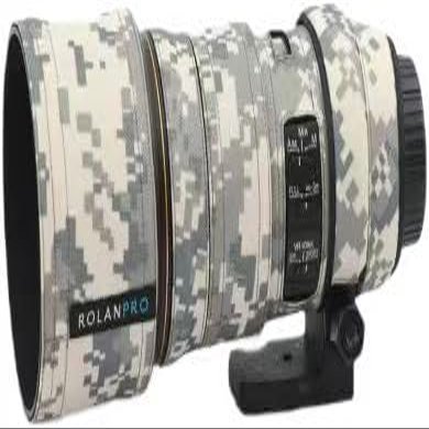Rolanpro Camouflage Lens Cover for Nikon AF-S 300mm F4E PF ED VR Rain Cover Lens Protective Sleeve Case-#UCP Grey camo Waterproof(with Lens Collar Case)