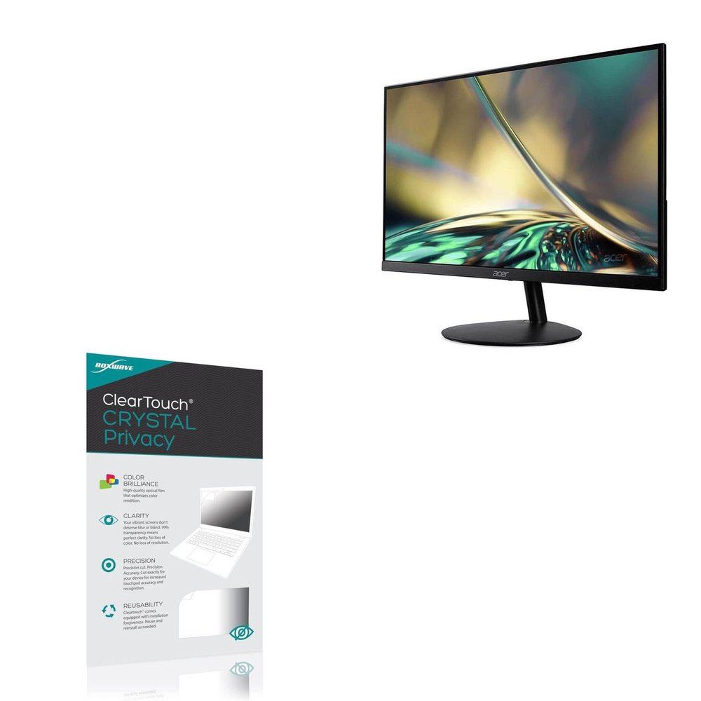 BoxWave Screen Protector Compatible with Acer SB2 SB272U EBIIP (27 in) - ClearTouch Crystal Privacy (2-Pack), Privacy Screen Protector Flexible Film Clear