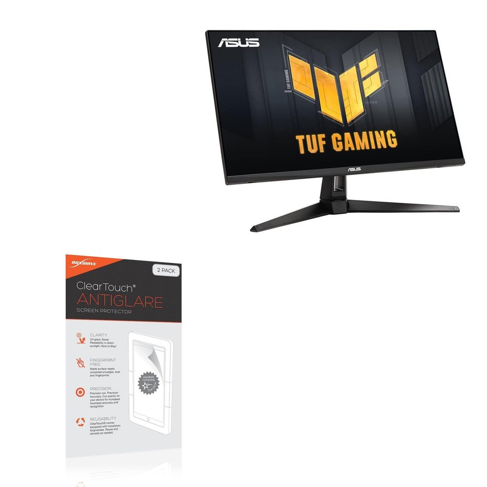 BoxWave Screen Protector Compatible with ASUS TUF Gaming VG27AQML1A - ClearTouch Anti-Glare (2-Pack), Anti-Fingerprint Matte Film Skin