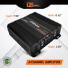 PRV Audio QS1200.4 2 Ohm Compact 4 Channel Car Audio Amplifier 4 x 310 Watts RMS at 2 Ohm - High Power Stereo 12 Volts Amp Class D Full Range Bridgeable view 3