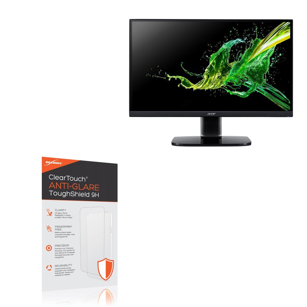 BoxWave Screen Protector Compatible with Acer KC2 KC242Y HBI (23.8 in) - ClearTouch Anti-Glare ToughShield 9H (2-Pack), Anti-Glare 9H Tough Flexible Film Screen Protector