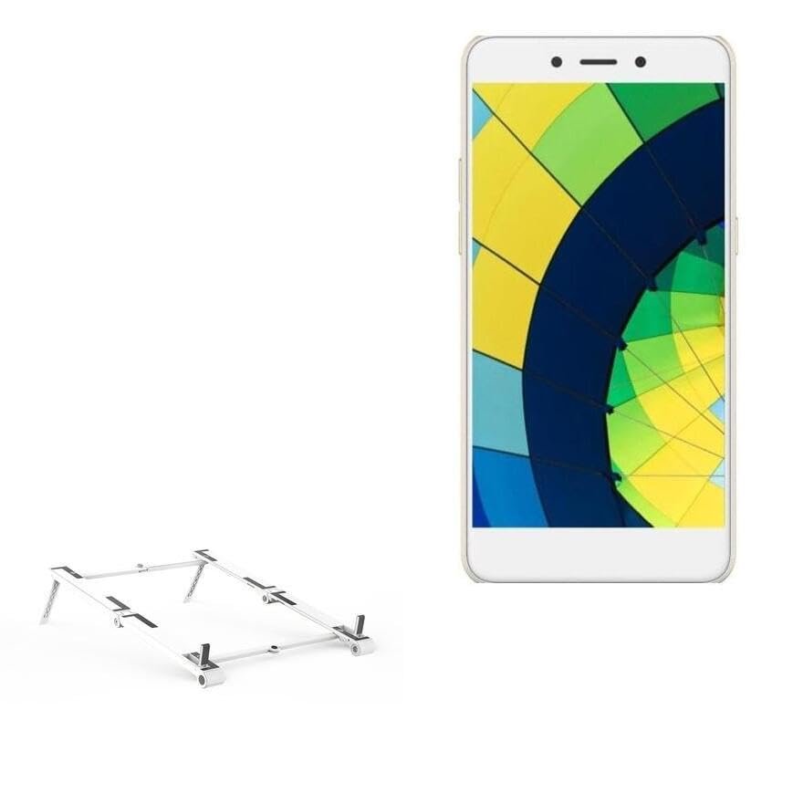 BoxWave Stand and Mount Compatible with Coolpad A1 - Pocket Aluminum Stand 3-in-1, Portable Multi Angle Viewing Riser - Metallic Silver