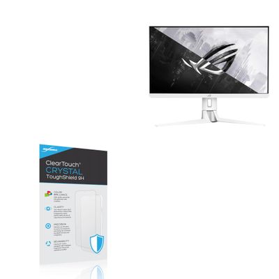 BoxWave Screen Protector Compatible with ASUS ROG Strix XG27AQ-W (27 in) - ClearTouch Crystal ToughShield 9H (2-Pack), Clear 9H Tough Flexible Film Screen Protector