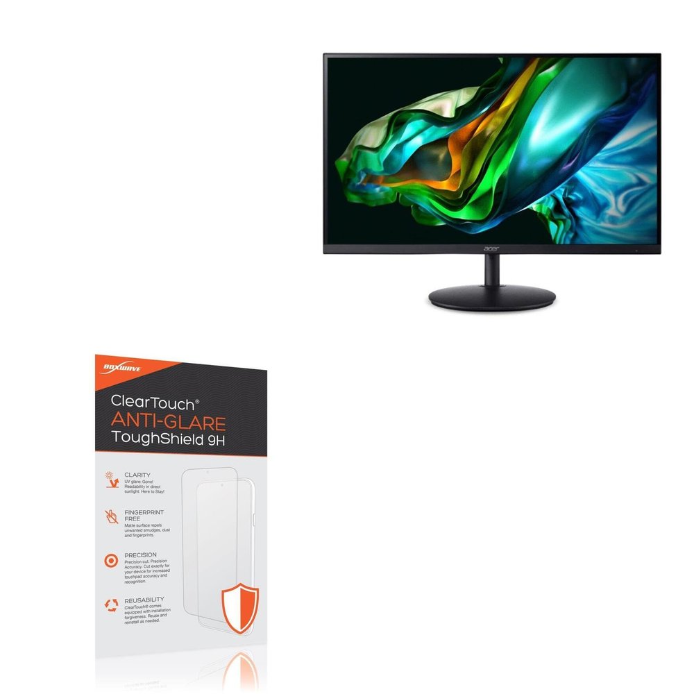 BoxWave Screen Protector Compatible with Acer SH2 SH242Y EBMIHUX (23.8 in) - ClearTouch Anti-Glare ToughShield 9H (2-Pack), Anti-Glare 9H Tough Flexible Film Screen Protector