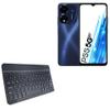 BoxWave Keyboard Compatible with itel P55 5G - SlimKeys Bluetooth Keyboard, Portable Thin with Chiclet-Style Keys - Jet Black view 1