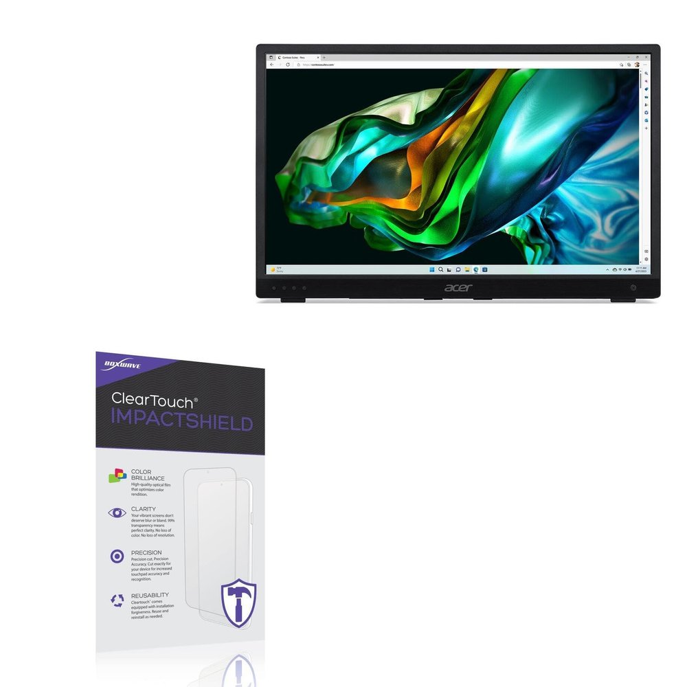 BoxWave Screen Protector Compatible with Acer PM181Q BMIUX (17.3 in) - ClearTouch ImpactShield (2-Pack), Impenetrable Screen Protector Flexible Film