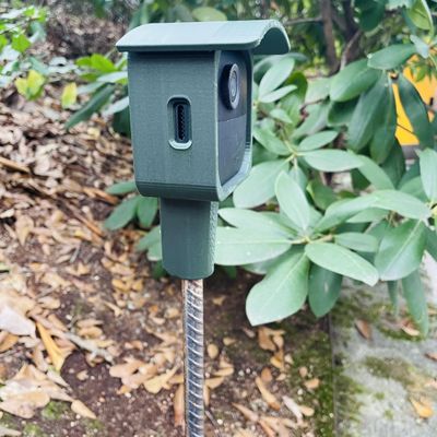 Blink Outdoor 4 Camera Mount for Rebar and 1/2" Posts, Weather Cover, Swivel Adjustable Security Camera Bracket, Black (4th Generation) (Green)