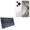 BoxWave Keyboard Compatible with Huawei Pura 70 Pro - SlimKeys Bluetooth Keyboard, Portable Thin with Chiclet-Style Keys - Jet Black view 1