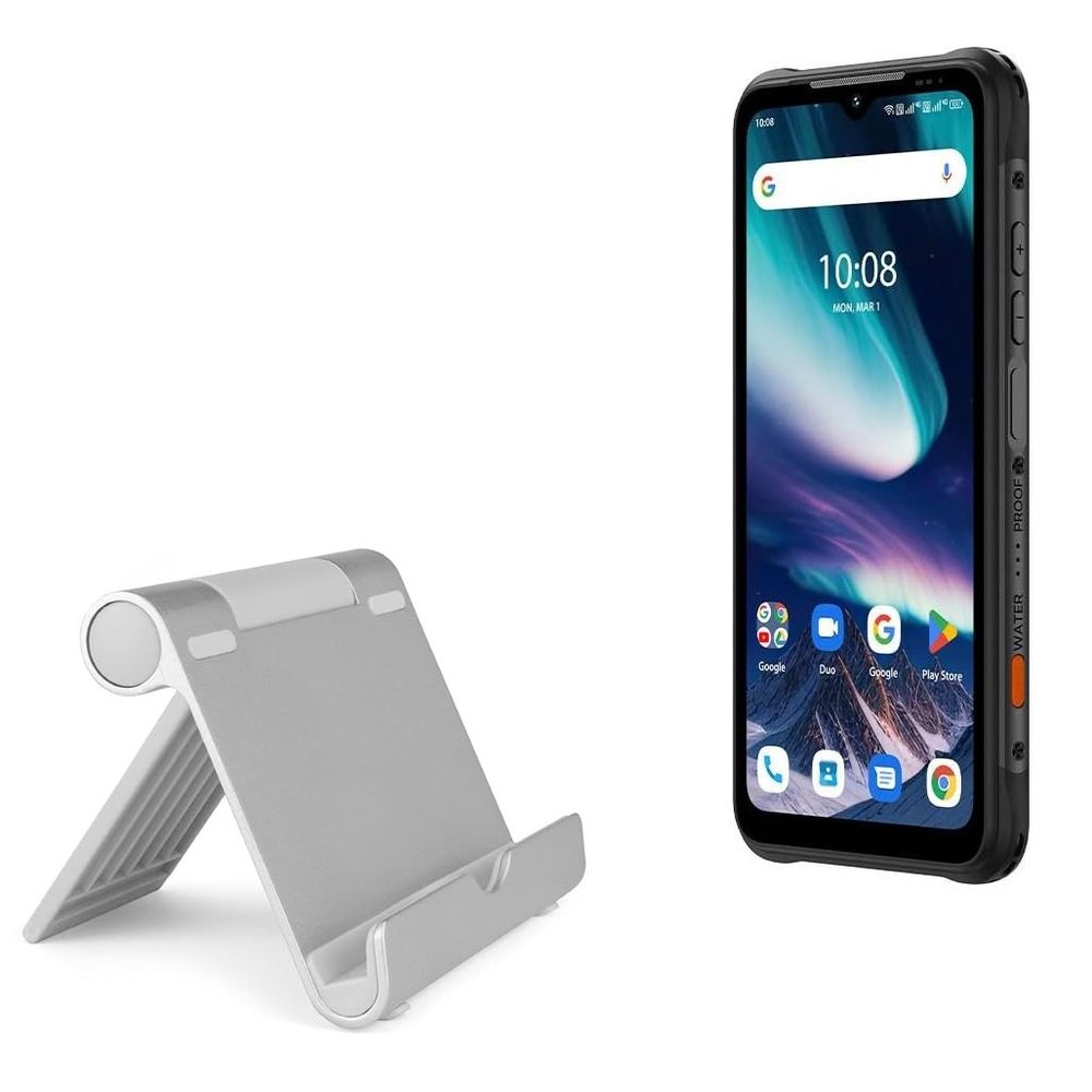 BoxWave Stand and Mount Compatible with Umidigi Bison X20 - VersaView Aluminum Stand, Portable, Multi Angle Viewing Sturdy