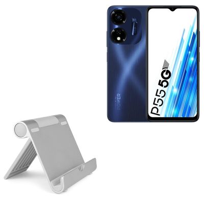 BoxWave Stand and Mount Compatible with itel P55 5G - VersaView Aluminum Stand, Portable, Multi Angle Viewing Sturdy