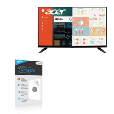BoxWave Screen Protector Compatible with Acer DA320Q BEMIIIX (31.5 in) - ClearTouch Crystal (2-Pack), HD Film Skin - Shields from Scratches
