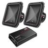 (2) MTX S6512-44 12" 500-Watt RMS Dual 4 Square Car Audio Subwoofer + JH10001 Amplifier view 1