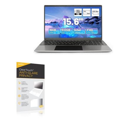 BoxWave Screen Protector Compatible with Hcjip 20024NEW Laptop Computer (15.6 in) - ClearTouch Anti-Glare Privacy (2-Pack), Privacy Screen Protector Flexible Film Anti-Glare