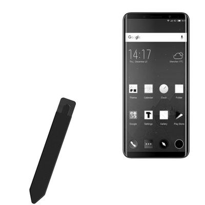 BoxWave Stylus Pouch Compatible with Elephone U Pro - Stylus PortaPouch, Pen Stylii Holder Carrier Portable Self-Adhesive - Jet Black