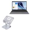 BoxWave Stand and Mount Compatible with Maxsignage Notebook-NJP1561P (15.6 in) - Executive VersaView Laptop Stand, Ergonomic Adjustable Viewing Angle Metallic Riser - Metallic Silver view 1
