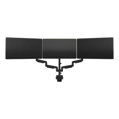 Vari Triple Monitor Arm - VariDesk 3 Computer Monitor Mount Accessory - VESA Compatible Stand with 180 Degree Adjustment - Heavy Duty Articulating Arm - Black